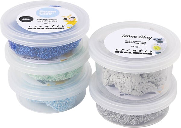 Stone Clay Mix, blå/grøn harmoni