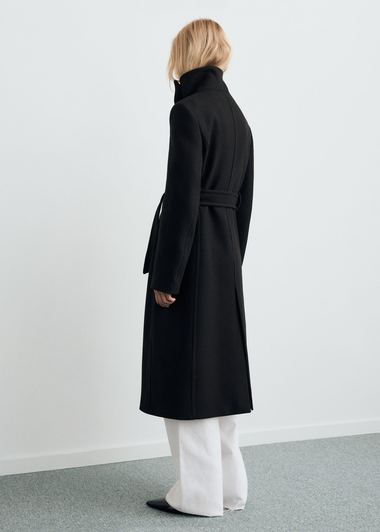 Manteco wool coat with belt
