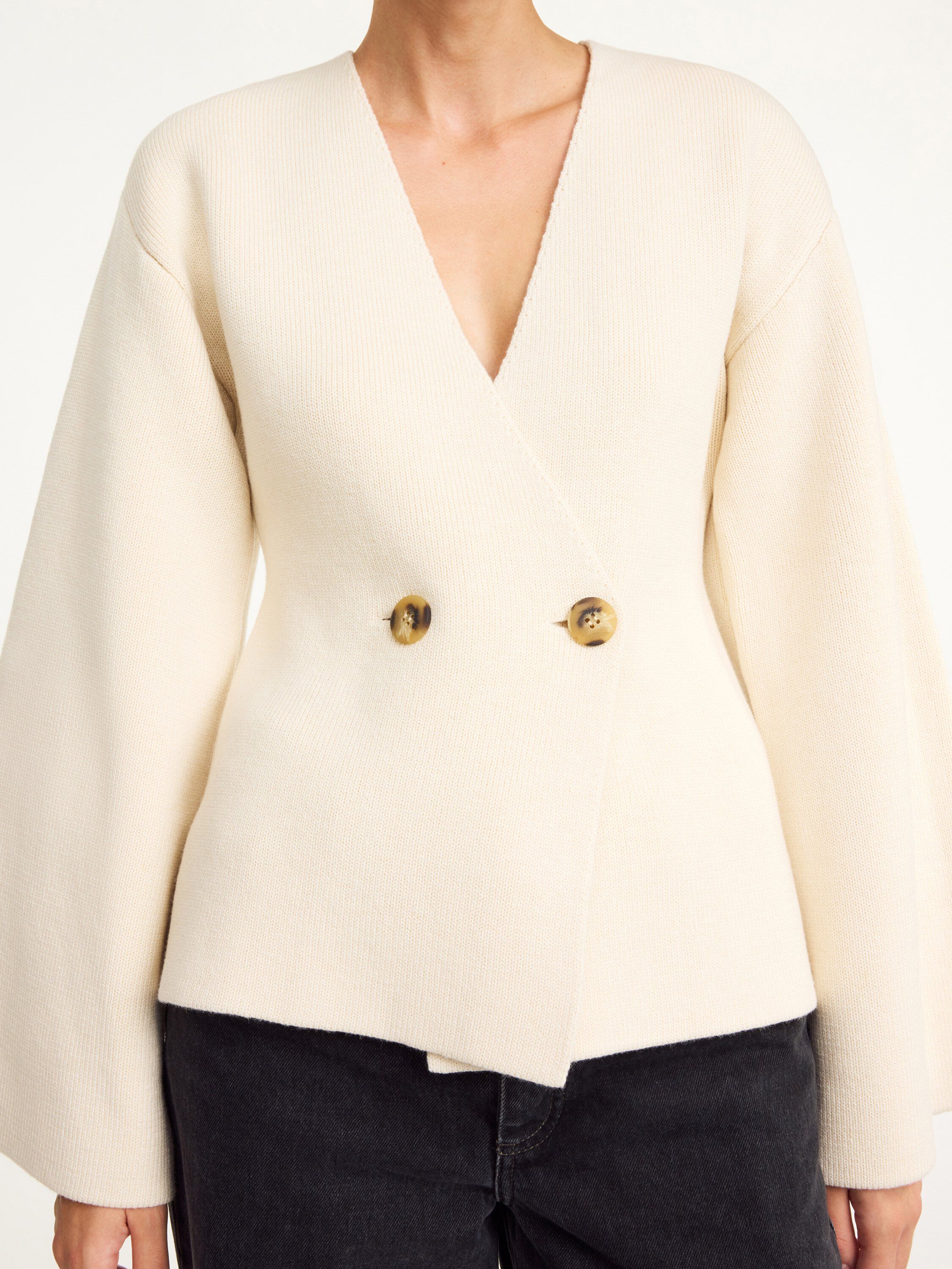 Tinley cardigan i uldblanding