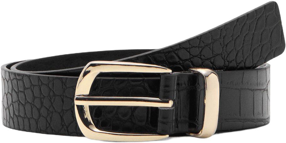 Croco faux-leather belt