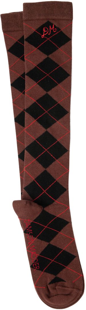KNEE LENGTH SOCK - CHOC ARGYLE