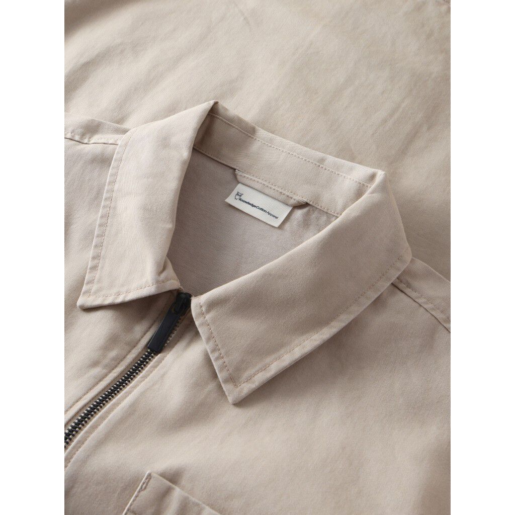 Twill zip overshirt
