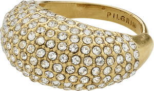 FOCUS recycled crystal ring gold-plated