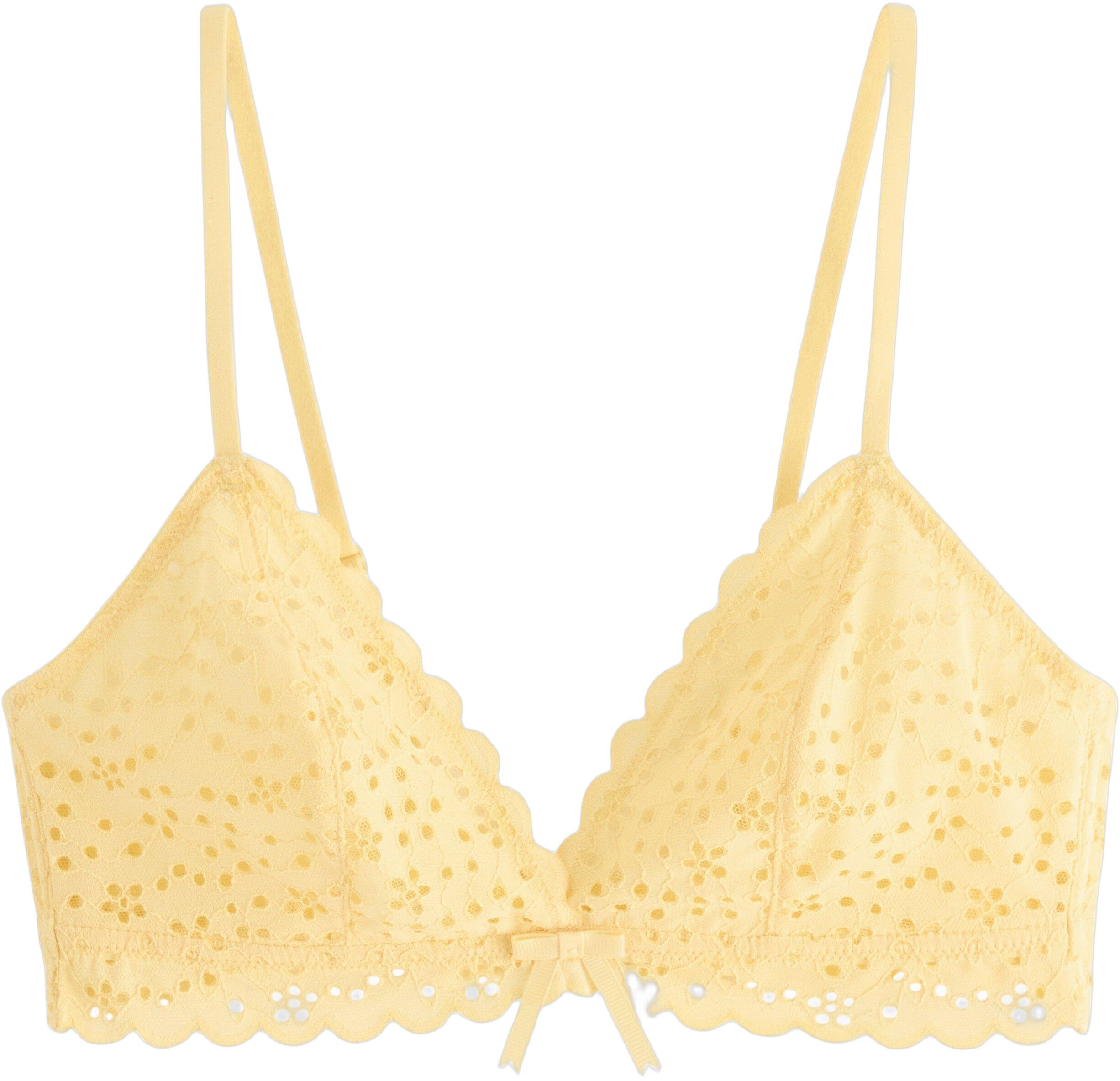 Bralette med broderie anglaise