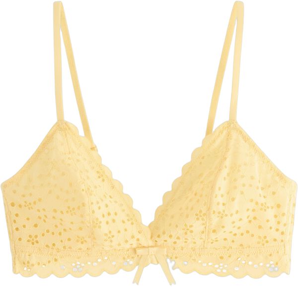Bralette med broderie anglaise