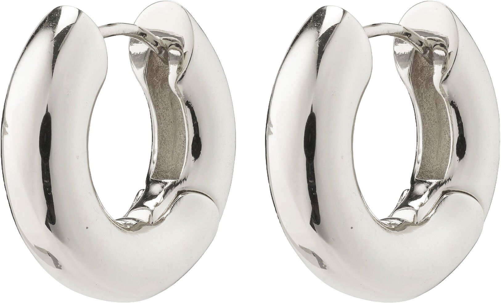 AICA chunky hoop earrings silver-plated