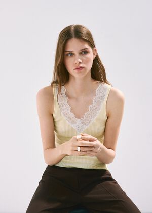 Lace lyocell top