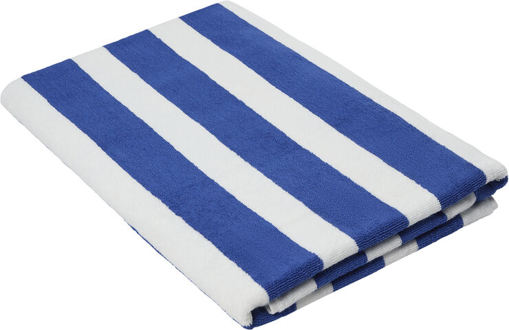 Beach towel 100x180 olympian blue/star white stripe GOTS