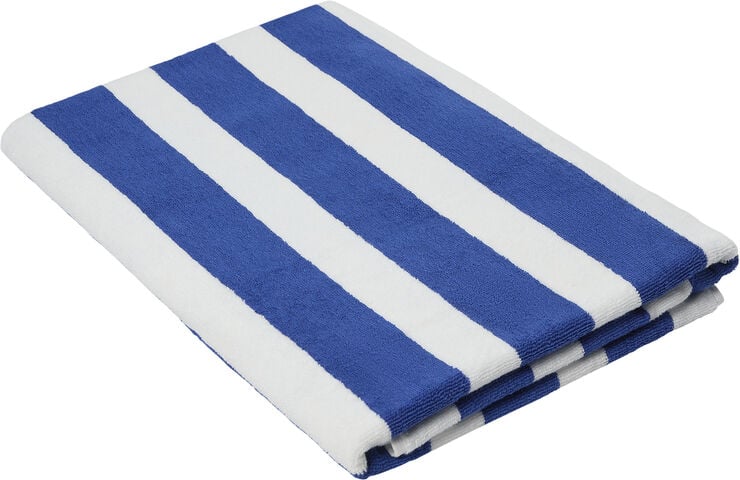 Beach towel 100x180 olympian blue/star white stripe GOTS
