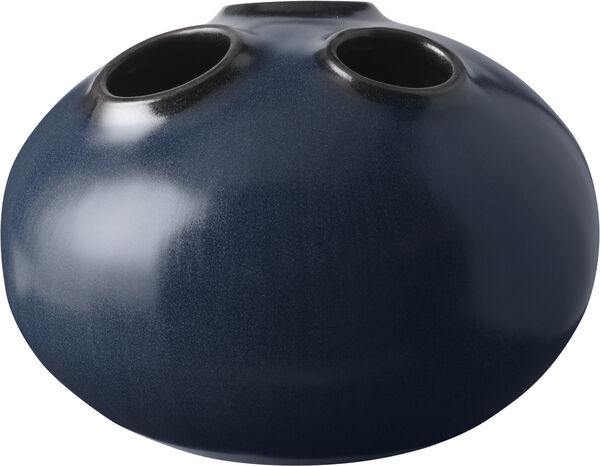 Trio vase, mørk blå, 27 cm