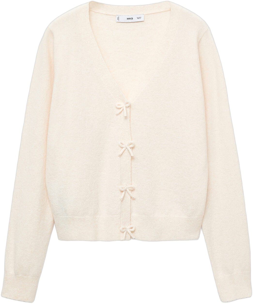 V-neck wool blend cardigan