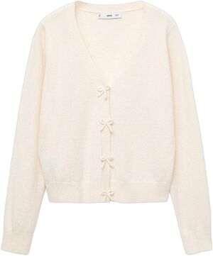 V-neck wool blend cardigan