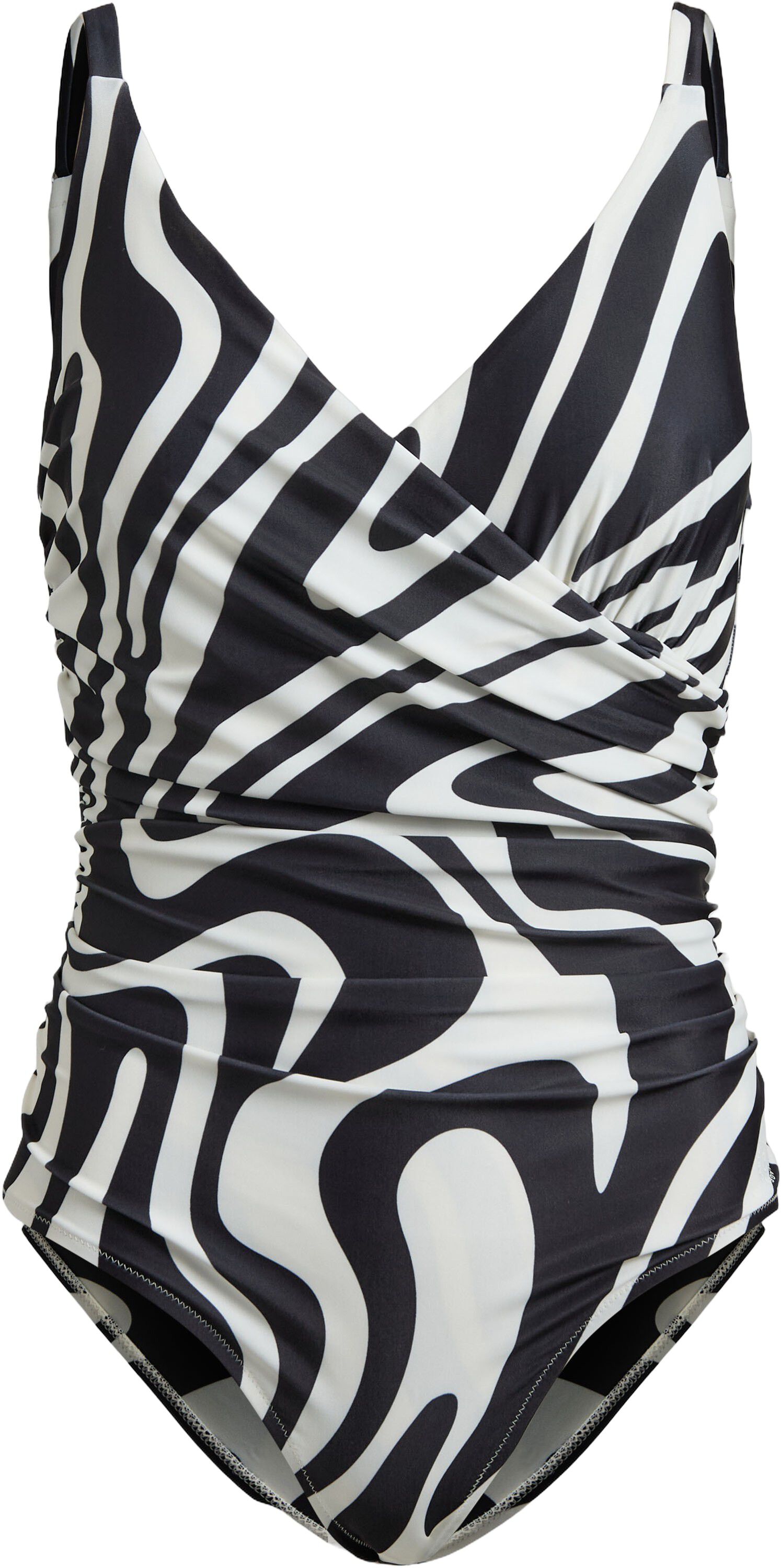 Medewi draperet badedragt - Zebra Print Nero