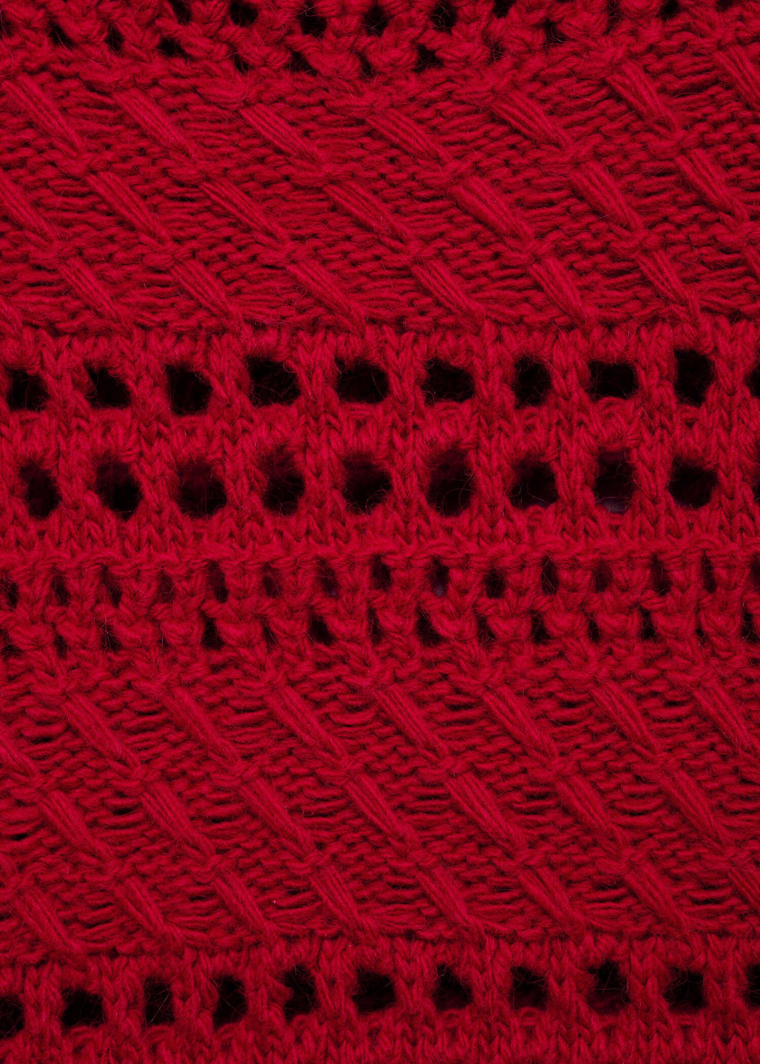 Openwork knit sweater