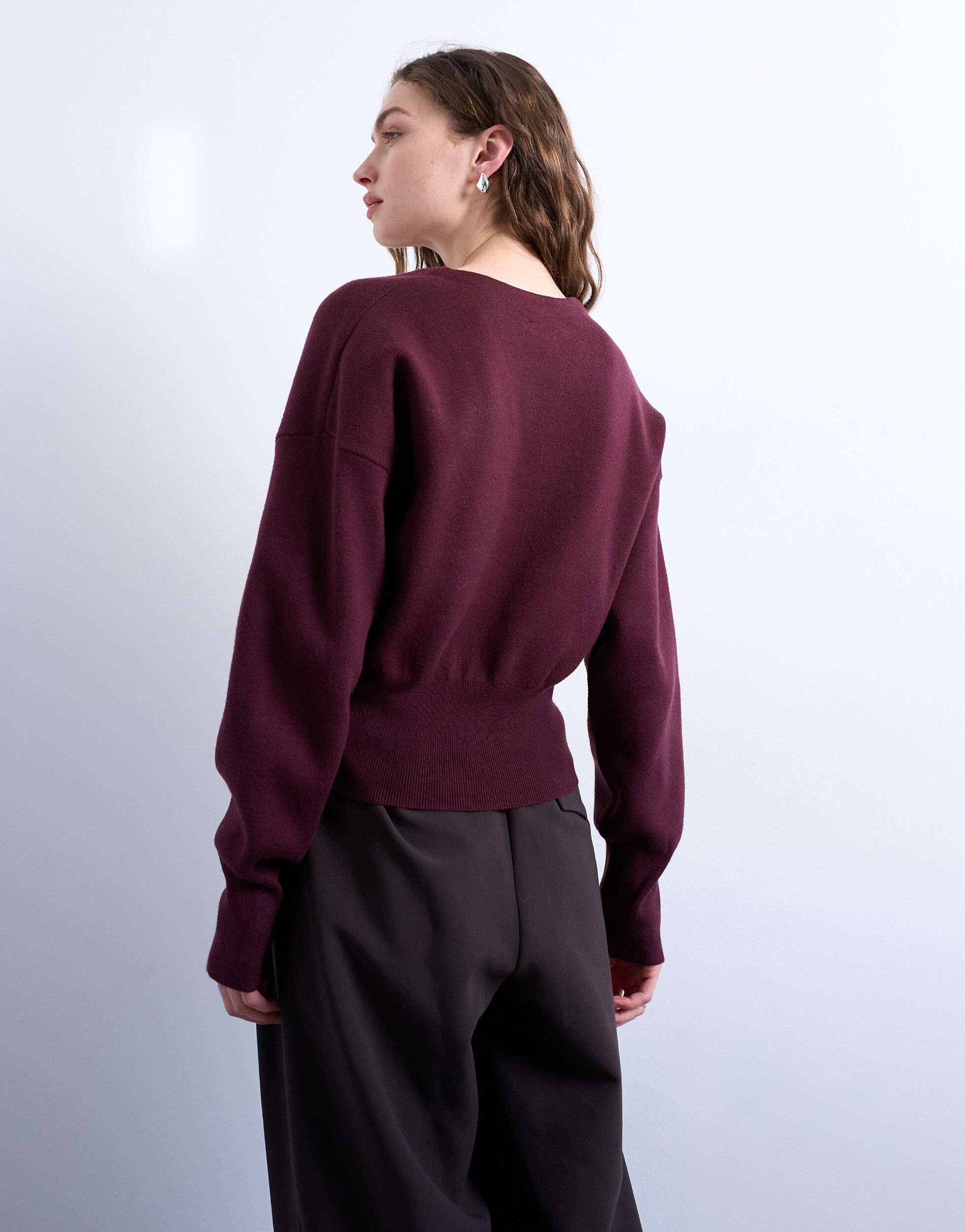 TSCOMPACT LS V-NECK CARDIGAN NOOS - COTTON