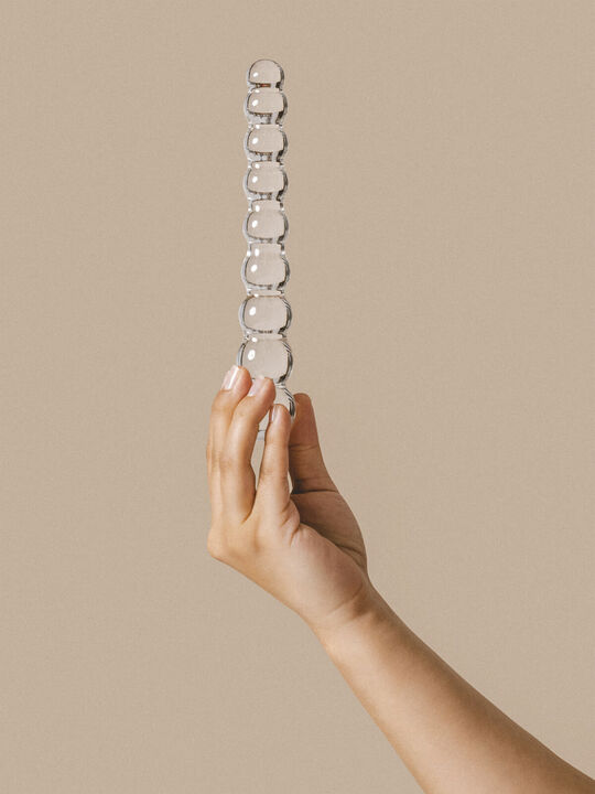 Tansy Beaded Glasdildo