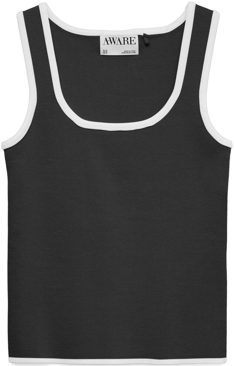 AWALICE SL U-NECK KNIT TOP