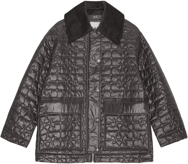 Shiny Quilt Midi Jacket