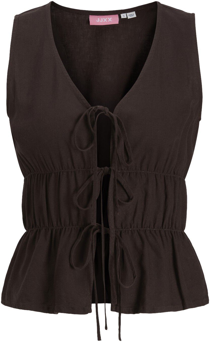 JXALMIRA LINEN BLEND TIE SL TOP WVN