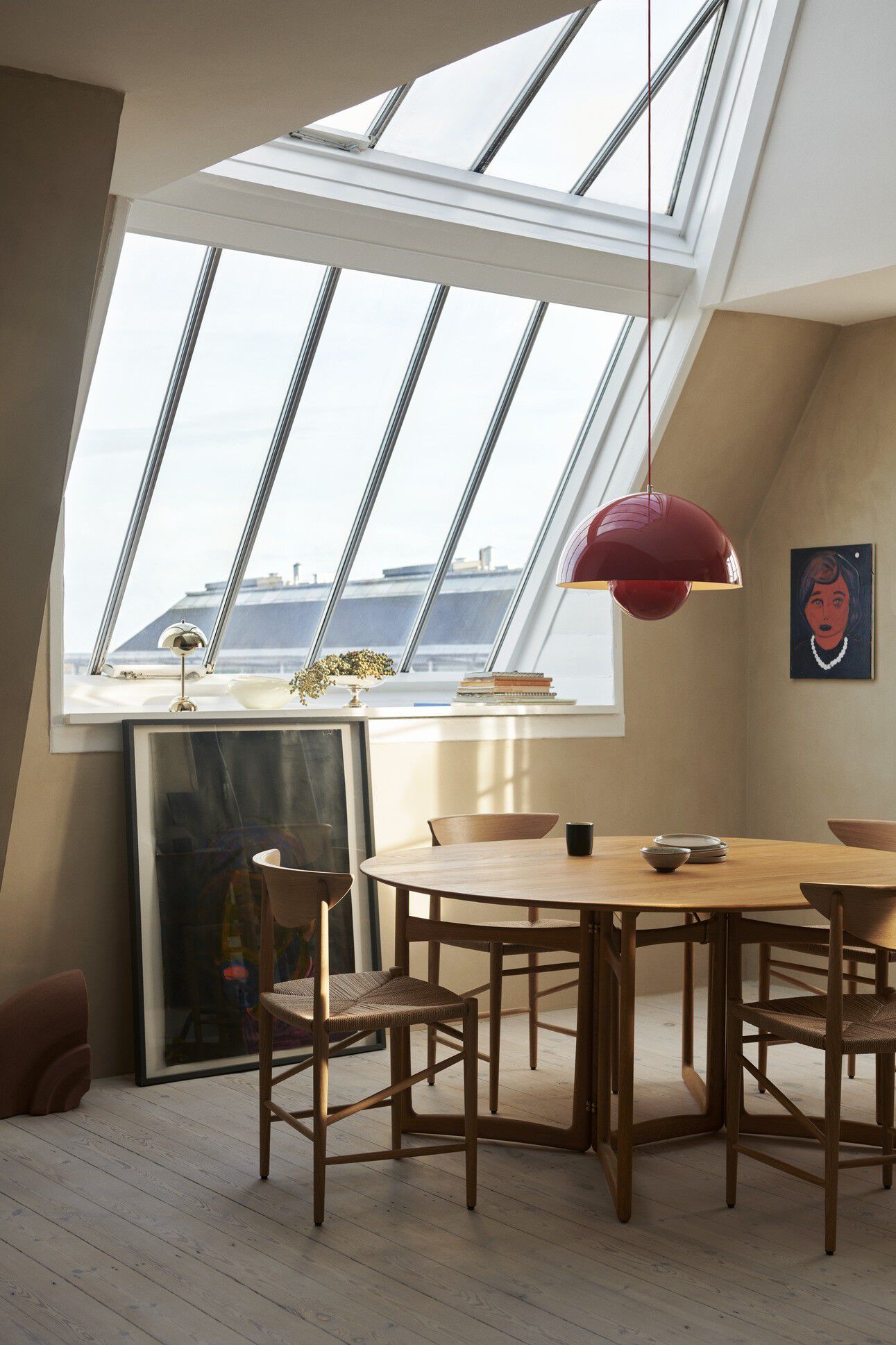 Flowerpot Pendant VP2, Vermilion Red