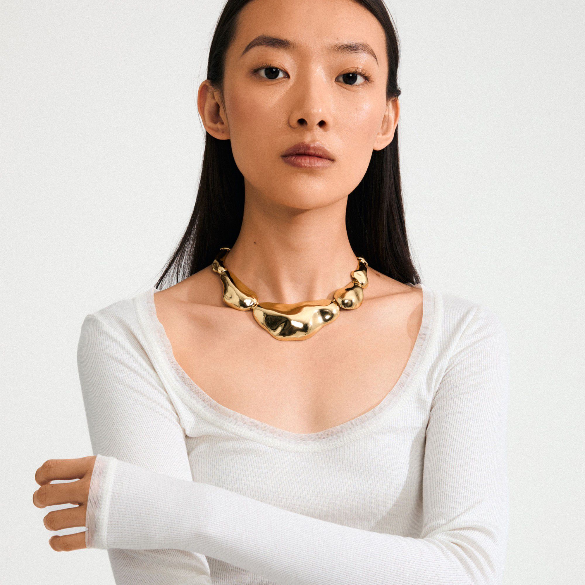 FREE statement necklace gold-plated