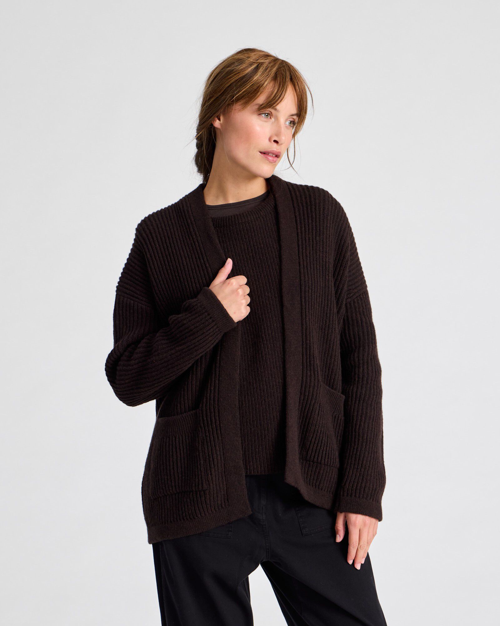 Mette Cardigan Lambswool Knit GOTS