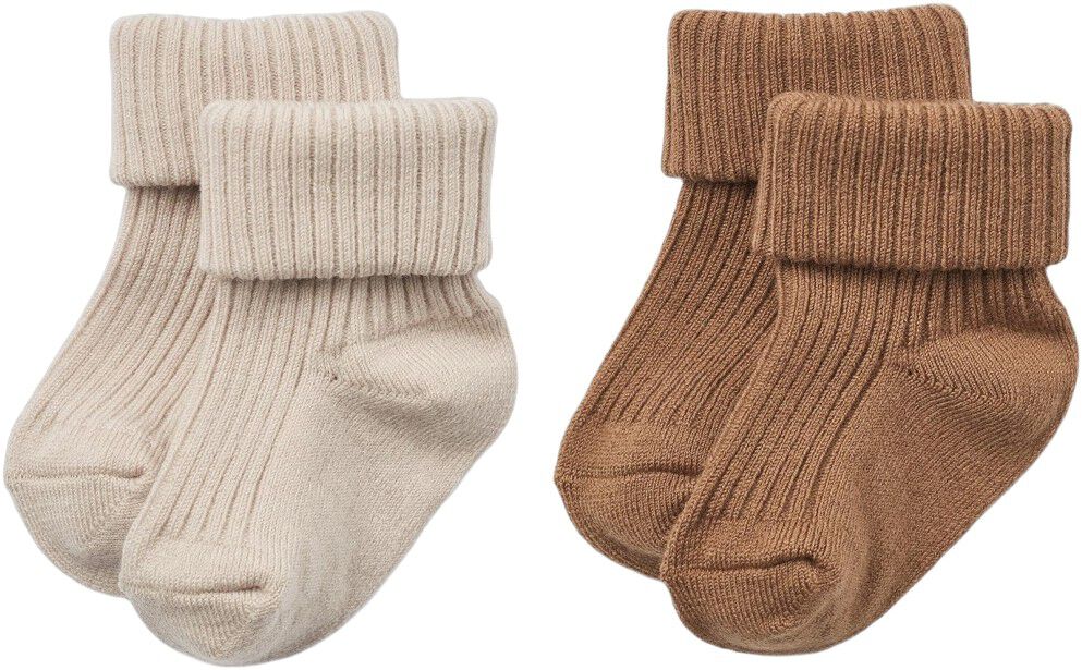 S&aelig;t Af To Uld Ribsokker Ziggy