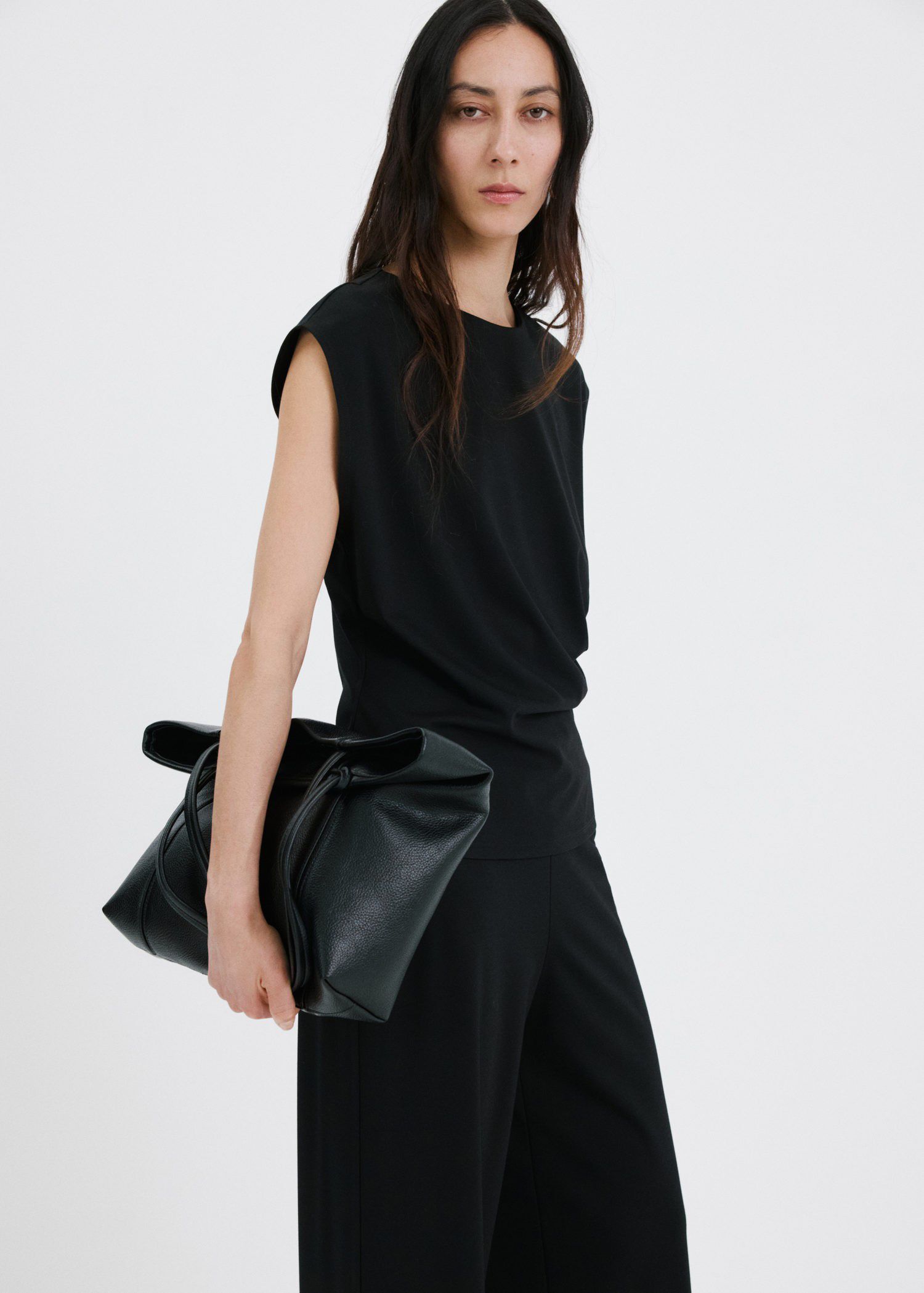 T-shirt with gathered details