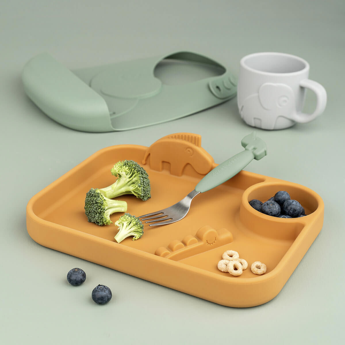 Easy-grip bestiks&aelig;t Deer friends Gr&oslash;n