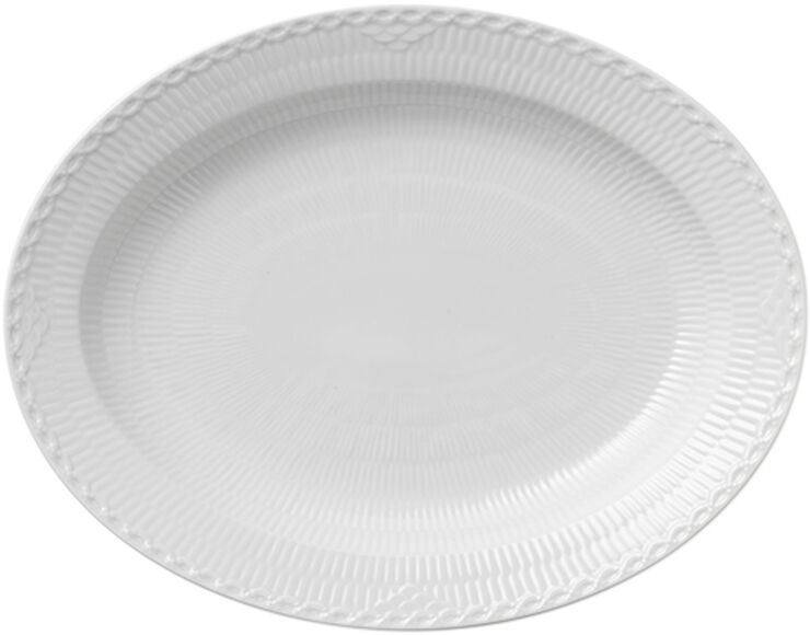 Hvid Halvblonde 36,5 cm. fad