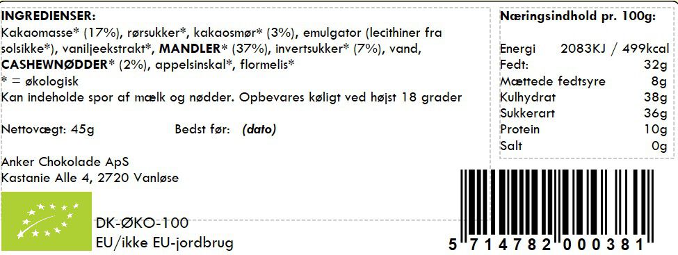 Ankers Br&oslash;d - M&oslash;rk Chokolade