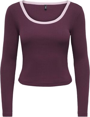 ONLVAL L/S CONTRAST TOP JRS