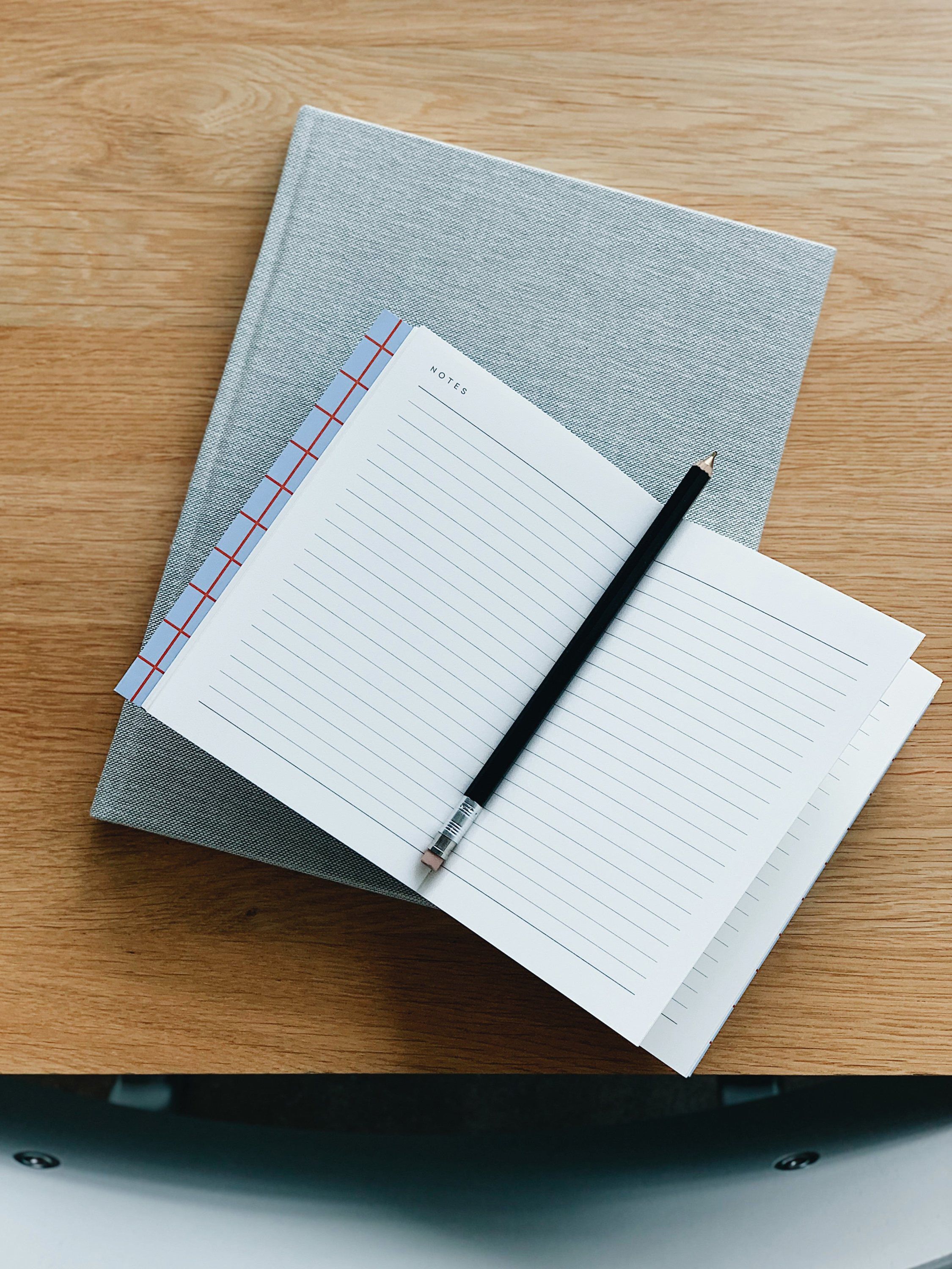 UMA notebook, flat lay binding