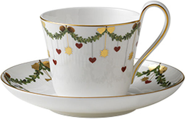 Star Fluted Cup and Saucer 27cl