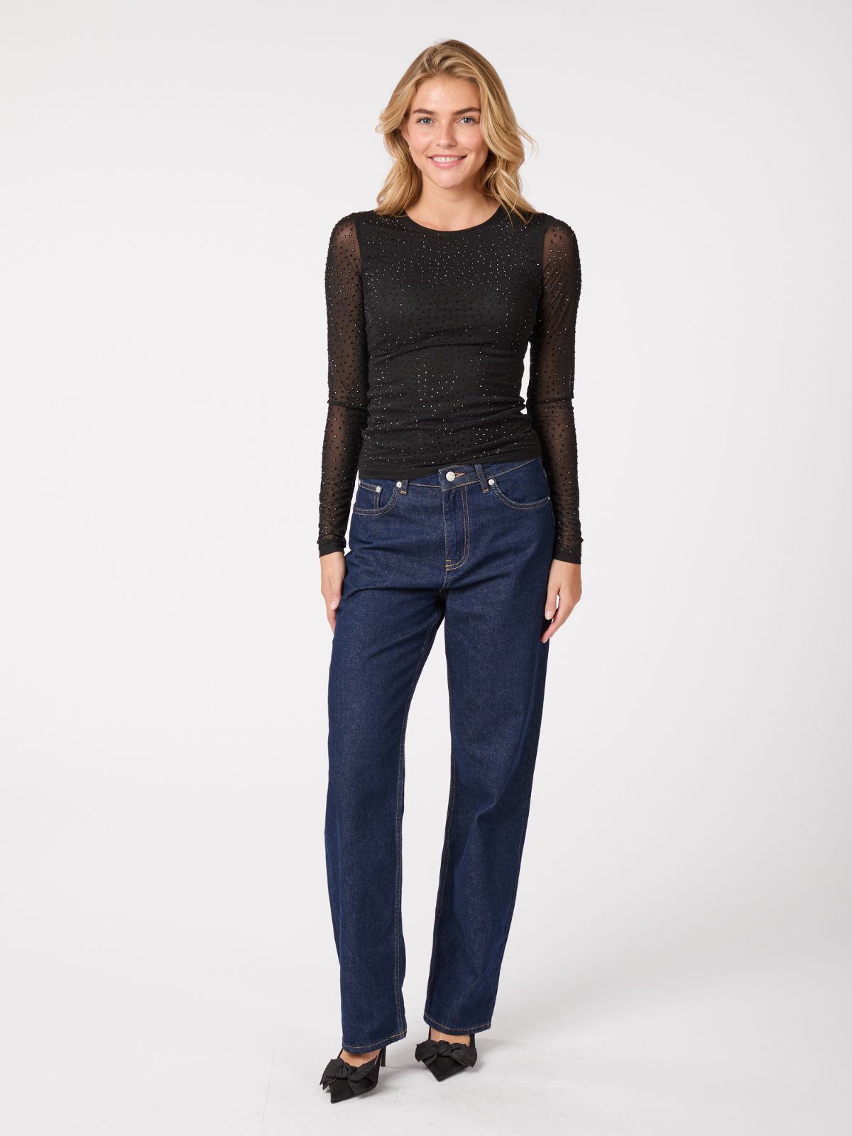 Basira Stone Mesh Blouse