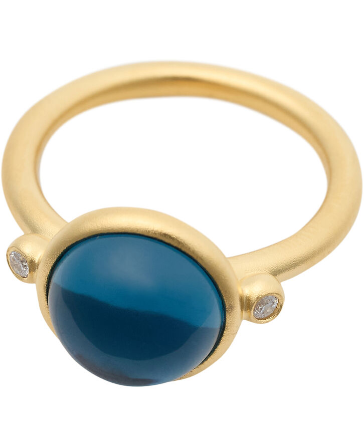 Prime Ring 56 - Gold/Sapphire Blue