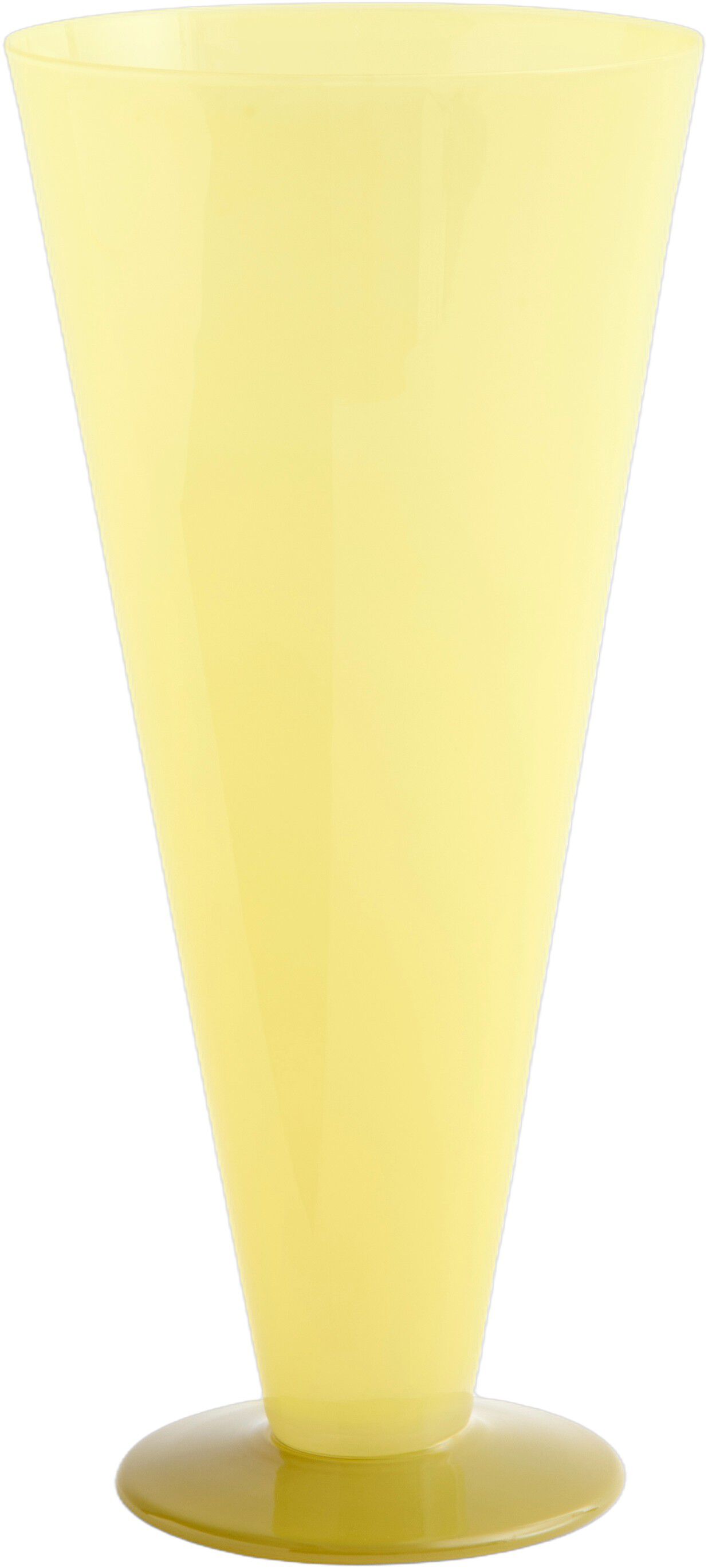 Conical Vase-Large-Yellow and lime green