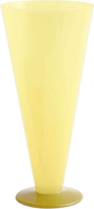 Conical Vase-Large-Yellow and lime green