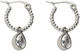 Hoop earrings with rhinestone pear drop