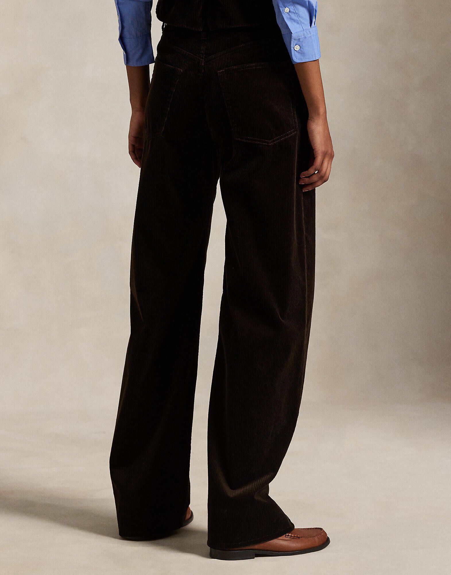 Cotton Corduroy Wide-Leg Pant
