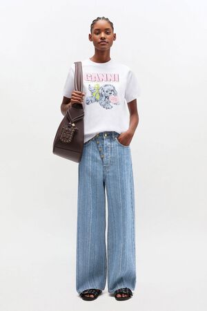 Structured Denim Double Fly Baggy J