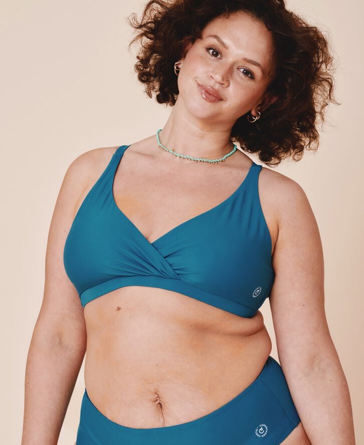 Istana draperet bikini top - Teal