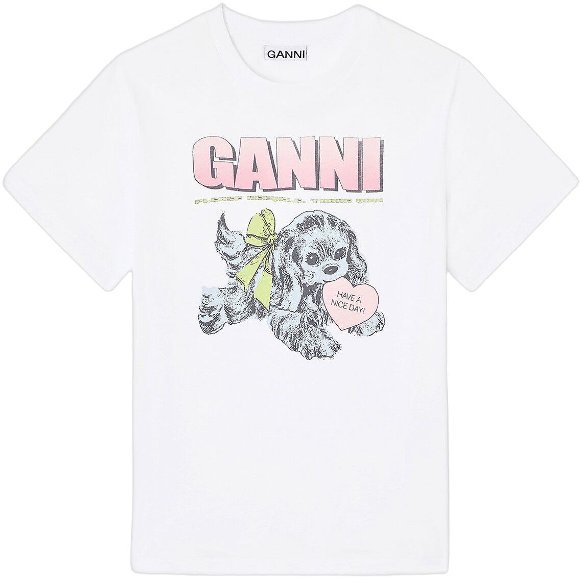 Basic Cotton Jersey Neon Puppy T-sh
