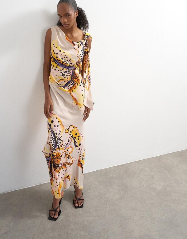 Tsvana Tie Neck Maxi Dress Wvn