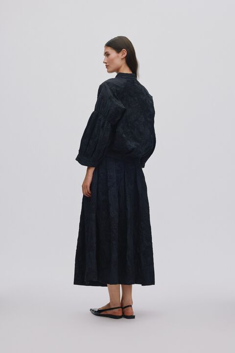 Clipped jacquard full skirt - Bisha