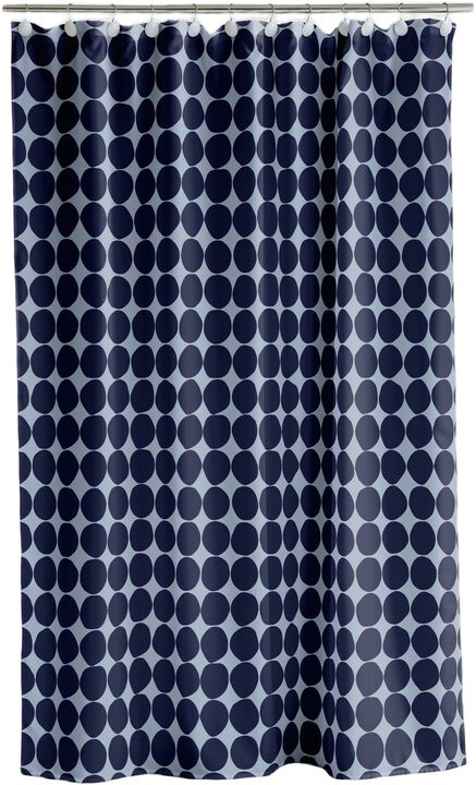 Badeforhæng 180x220 Bubbles Linen blue