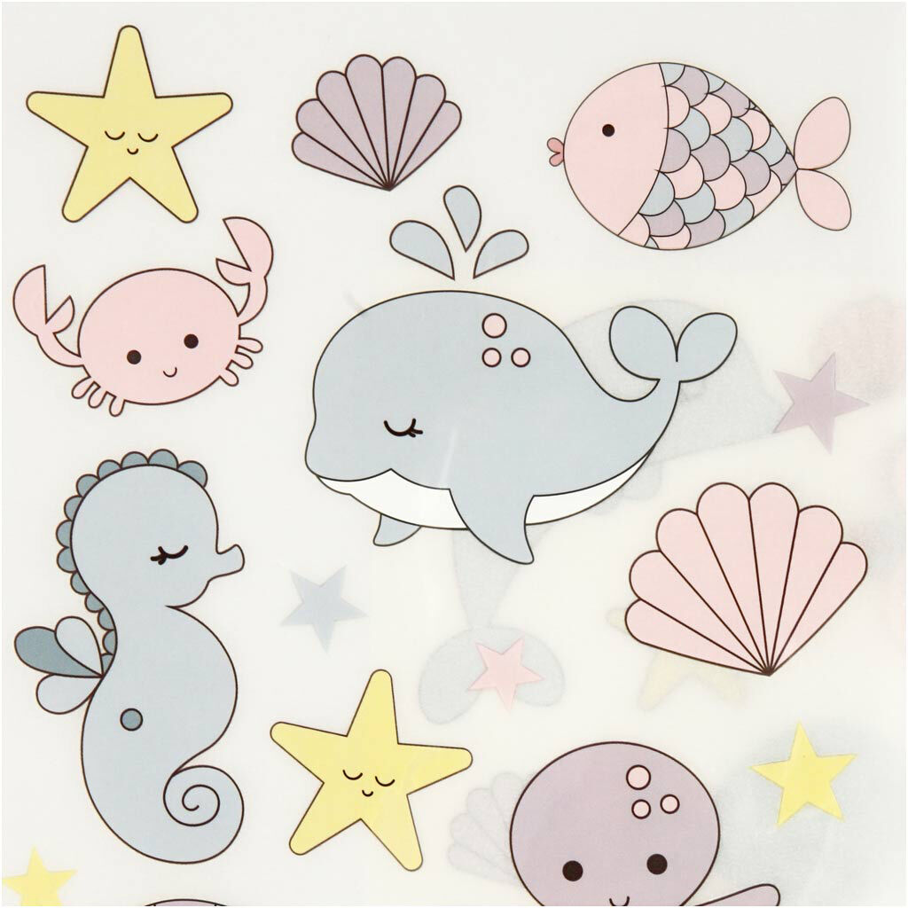 Rub on stickers, havet