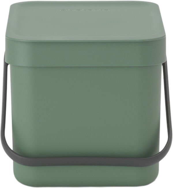 Affaldsspand m/låg sort.kon. 6 ltr.