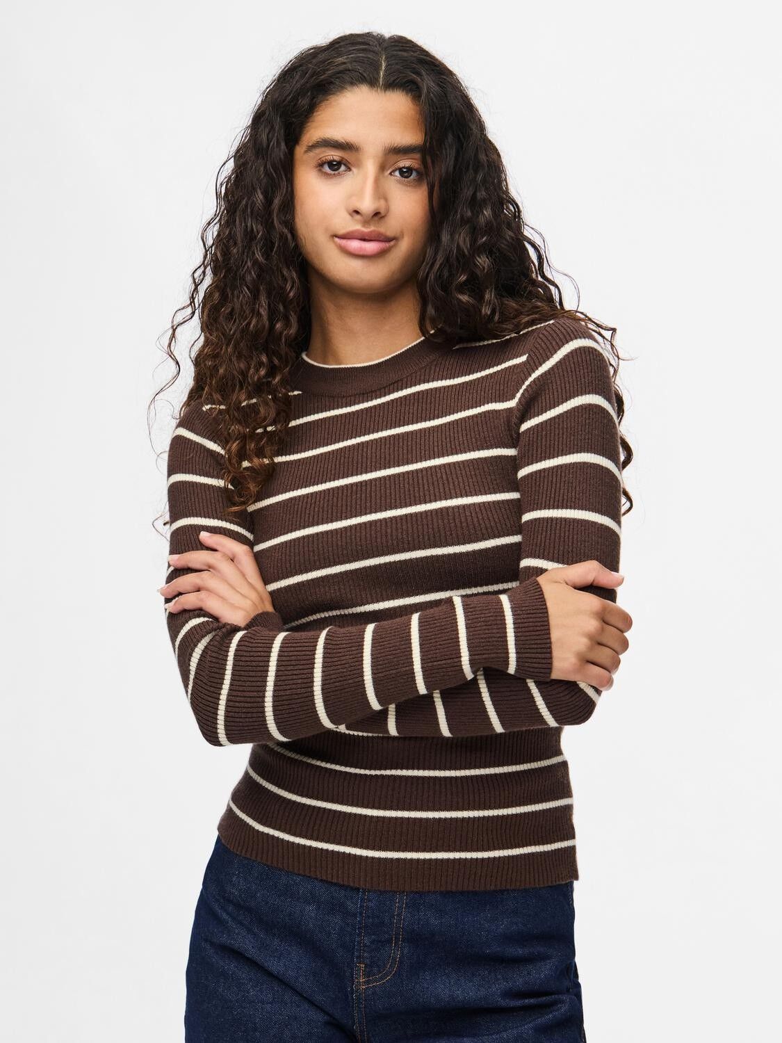 Pcmira New Ls O-Neck Knit Noos Bc