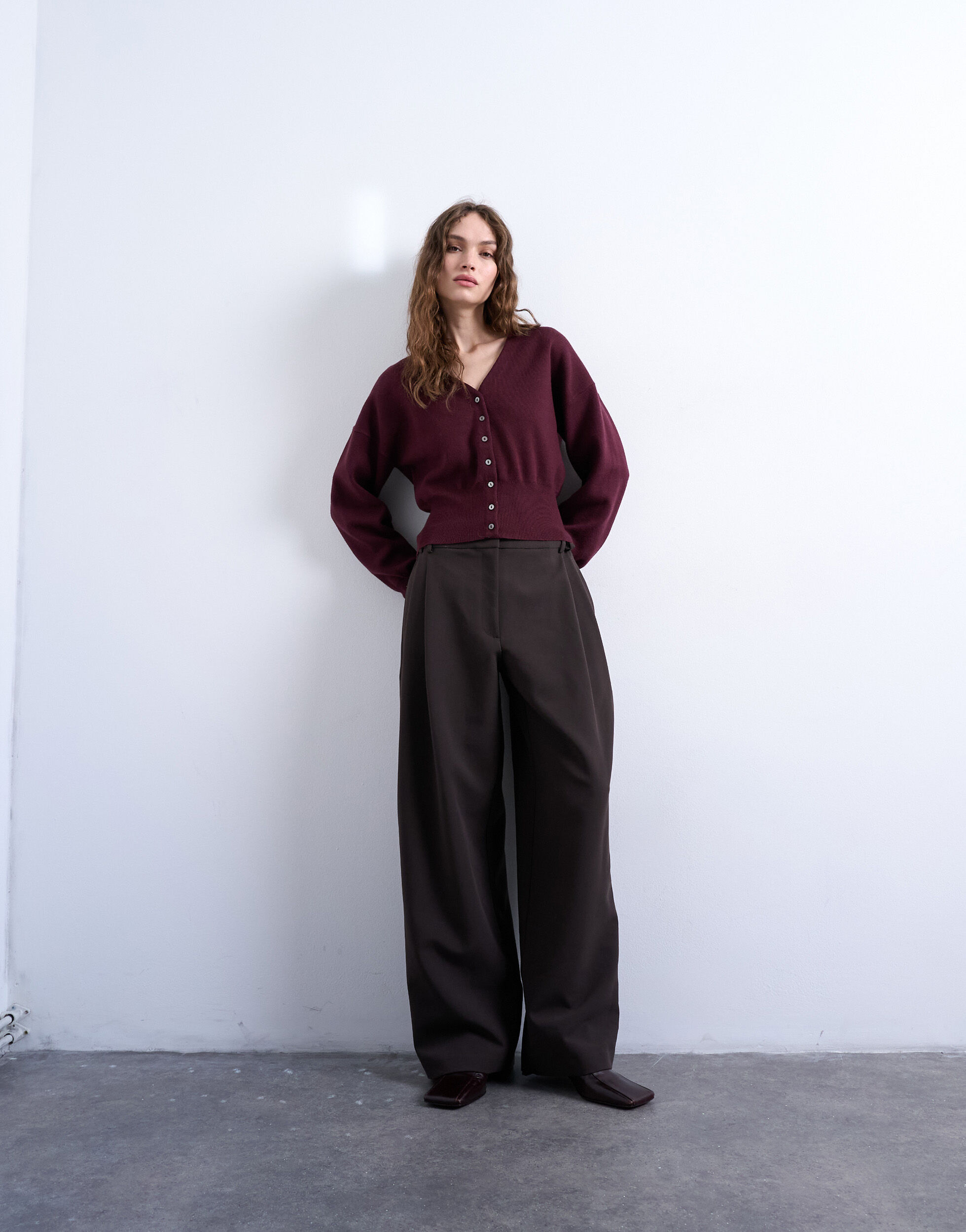 TSCOMPACT LS V-NECK CARDIGAN NOOS - COTTON